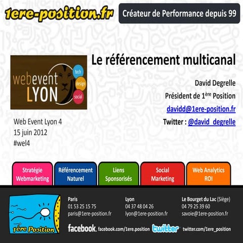 Le Référencement Multicanal sur internet en 2012