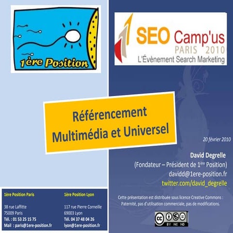 SEOCampus 2010 : Referencement Universel