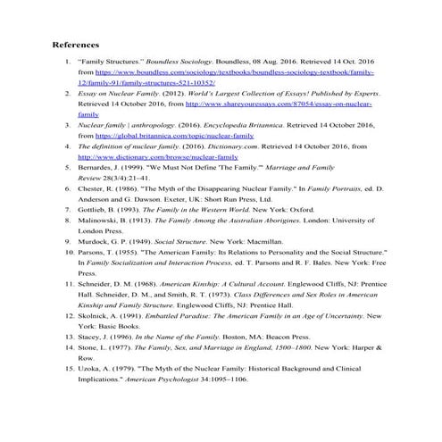 Nuclear Family - References