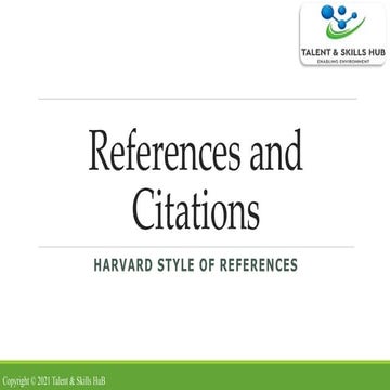 Understanding References and Citations