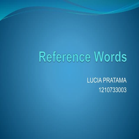 Reference words