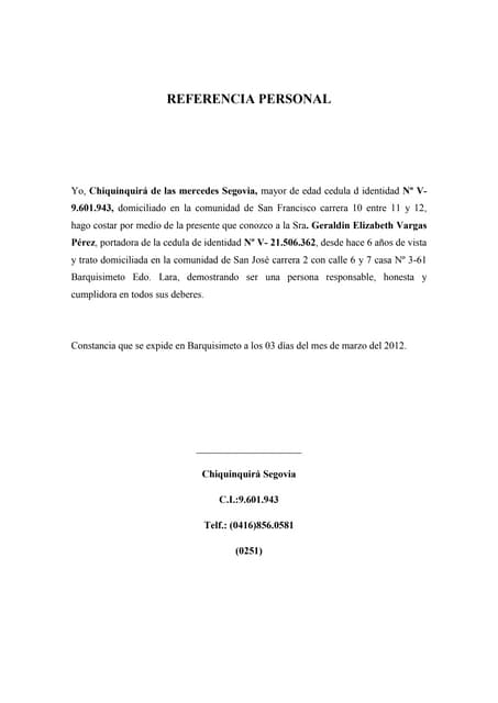 modelos de referencia personal