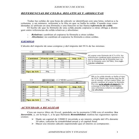 Referencias relativas y absolutas