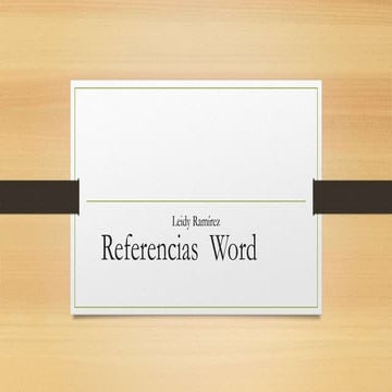 Referencias  word leidy