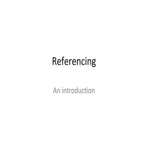 Referencing