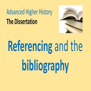 Referencing and the bibliography