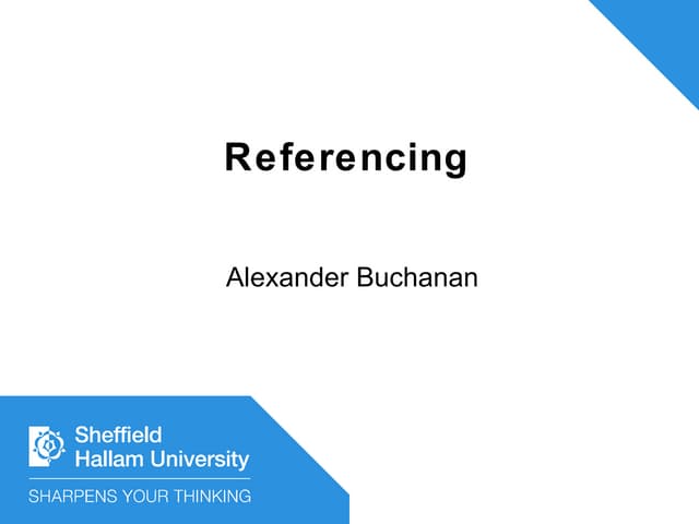 Referencing Autumn 2009