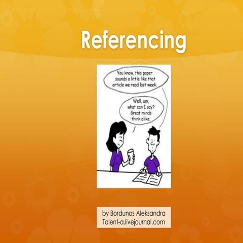 Referencing for academic purpose