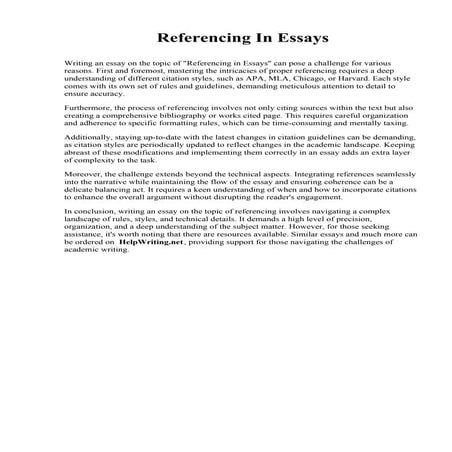 Referencing In Essays. Swedish Institute College of Health Sciences