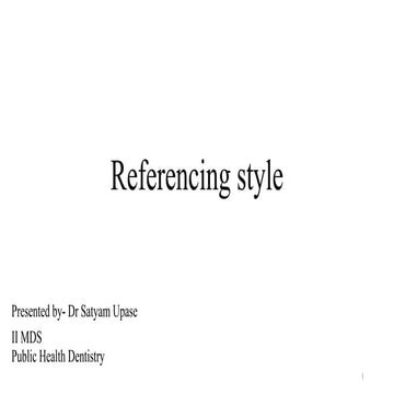 Different style of referencing | PPTX