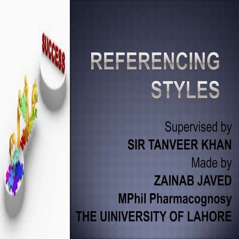 Referencing styles presentation