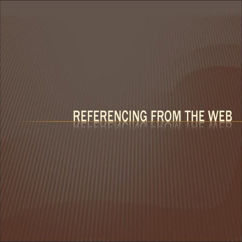 Referencing web