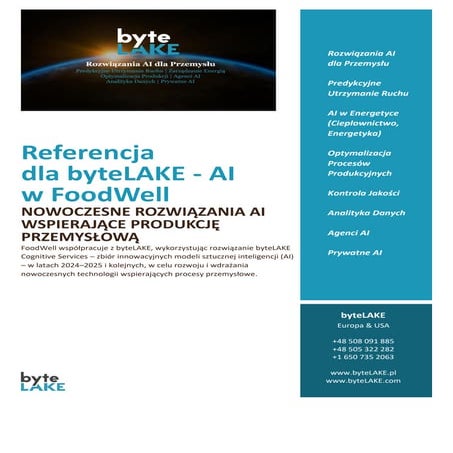 AI w Produkcji Żywności (Foodwell) - Rozwiązania AI dla Produkcji