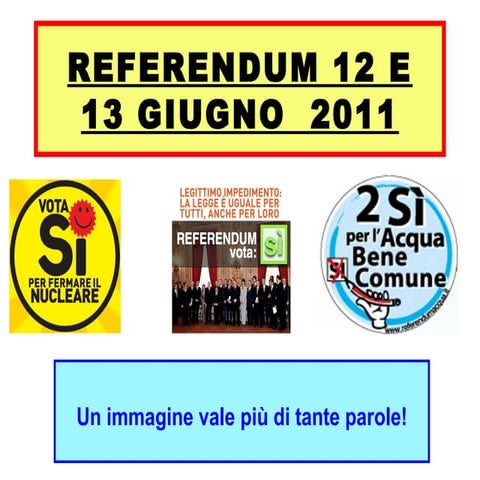 Referendum 12 e 13 giugno  2011