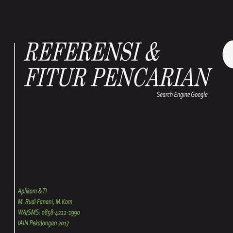 Referensi fitur pencarian dasar