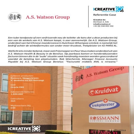 Referentiecase A.S. Watson | ICreative