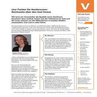 Referenzbericht Twitter-Begleitung ...