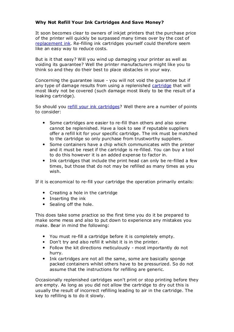 printers you can refill ink cartridges