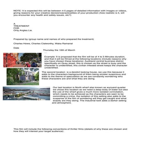 Refined treatment for thriller opening AS media