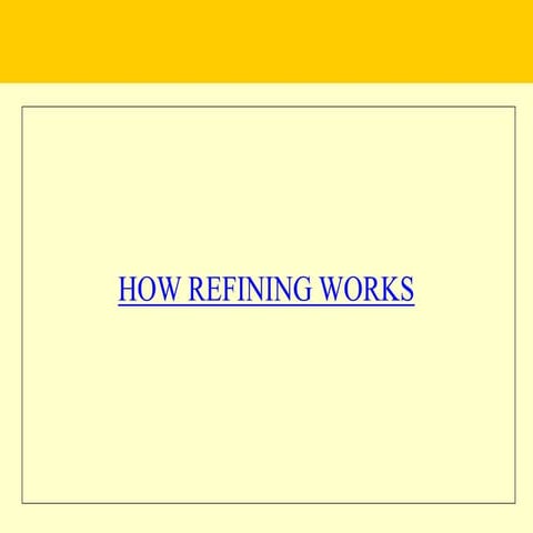refining works.ppt has been given for references
