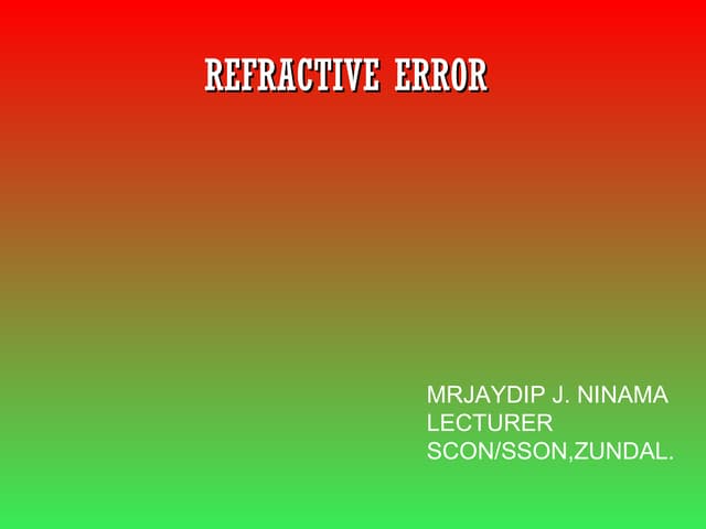 Reflactive error