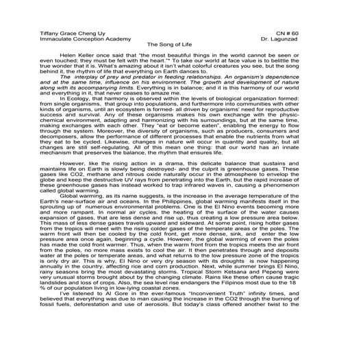 Reflection- Tiffany Uy