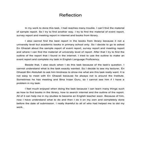 HICKS BL Sample Reflection Journal | PPTX