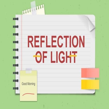 Reflection of Light in a Plain mirror_science 10