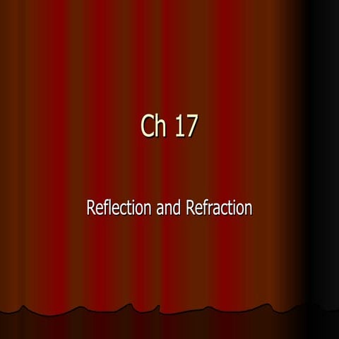 Reflection and refraction
