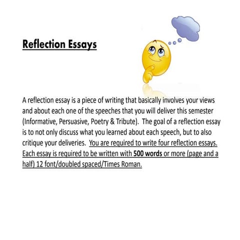 Reflection Essays 