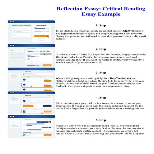 Reflection Essay Critical Reading Essay Example