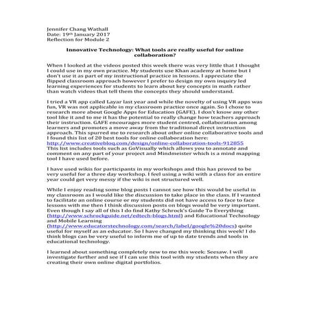 Reflection module 2 jennifer chang wathall