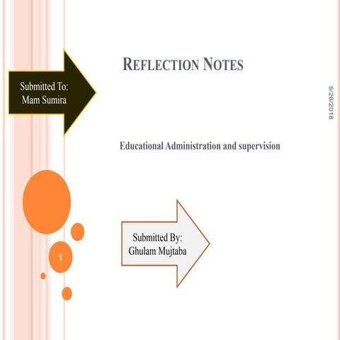 Educational Administration and supervision (Reflection Notes)
