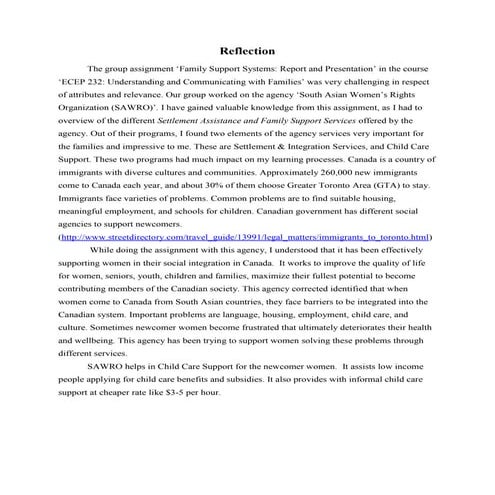 Reflection of agency