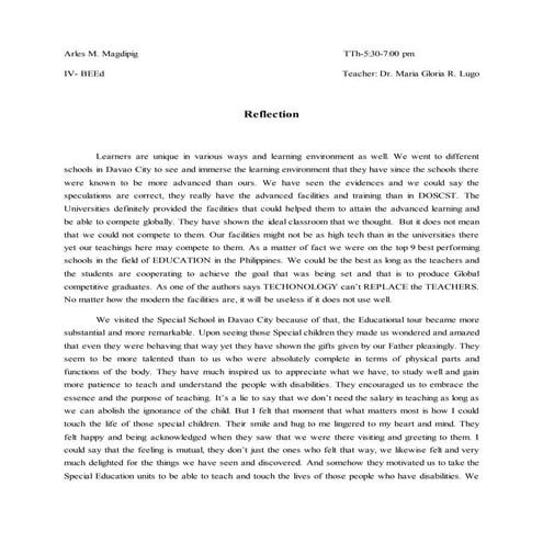 Reflection paper on_educational_tour | PDF