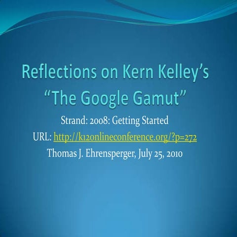 Reflections on kern kelley’s
