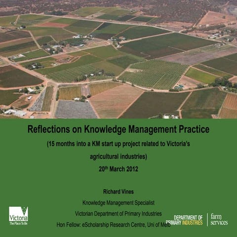 Reflections on knowledge management practice    case study