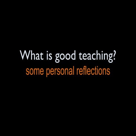 Reflections on teaching  _junaid qadir
