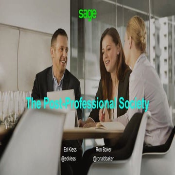 Reflections on the post professional society