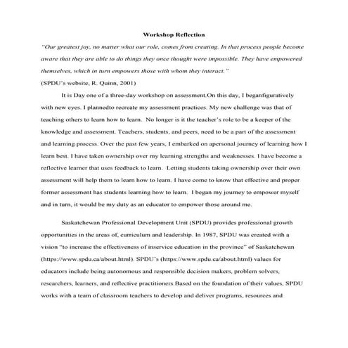 Reflective Commentary 