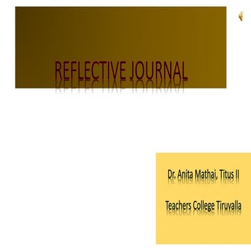 Reflective Journal