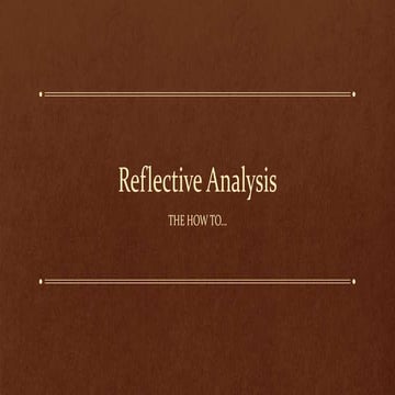 Reflective analysis