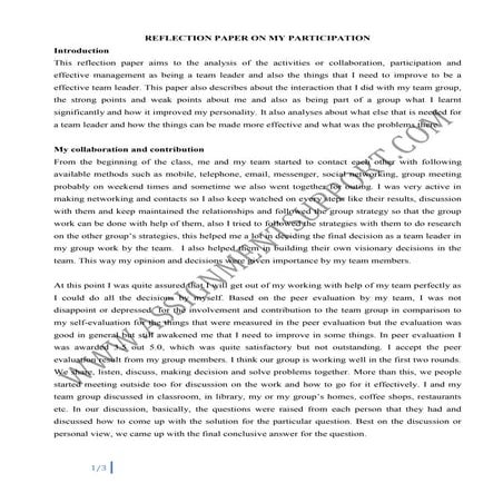 Reflective essay essay sample from assignmentsupport.com essay writing services 