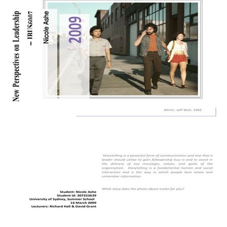 Reflective Essay on New Perspectives on Leadership