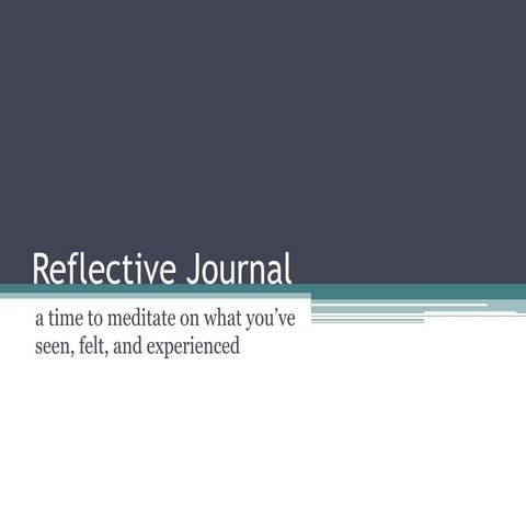 Reflective journal