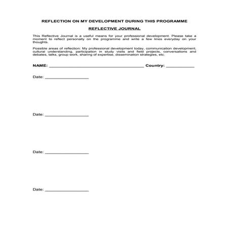 Reflective journal 