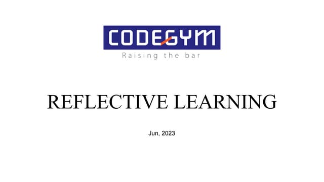 Reflective Learning Pptx Reflective Learning Pptx