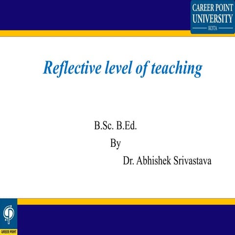 Reflective level of teaching