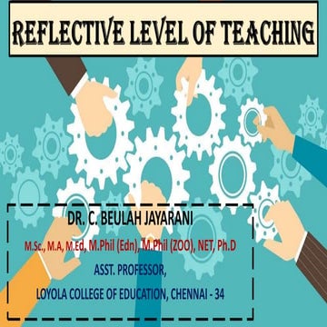 Reflective level of teaching