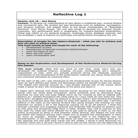 Reflective Log 4 - Evaluation- olivia mills.docx